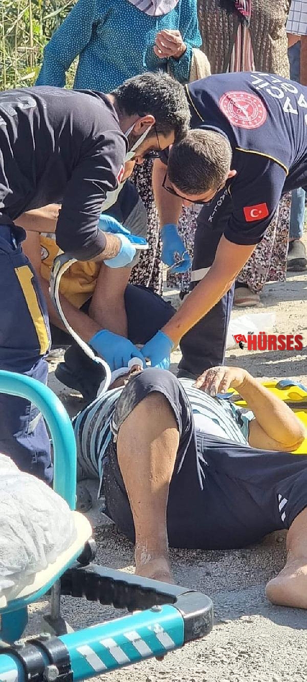 Otobüsün çarptığı yaya yaralandı