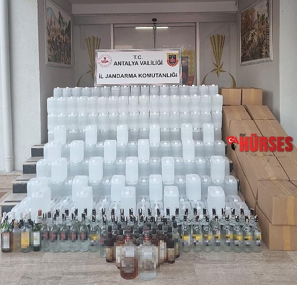 Sahte alkol üretilen eve jandarma baskını