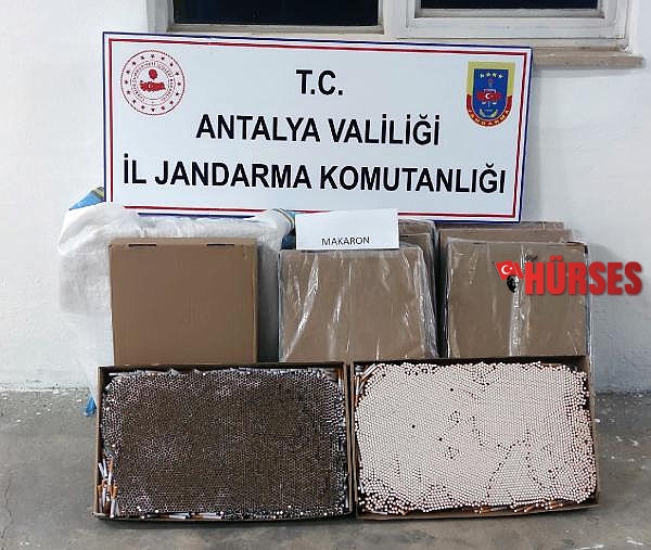 Yolcu otobüsünde 36 bin makaron ele geçirildi