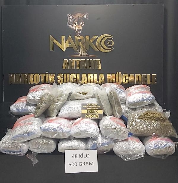Antalya polisinden narkotik operasyonu: 3 tutuklama