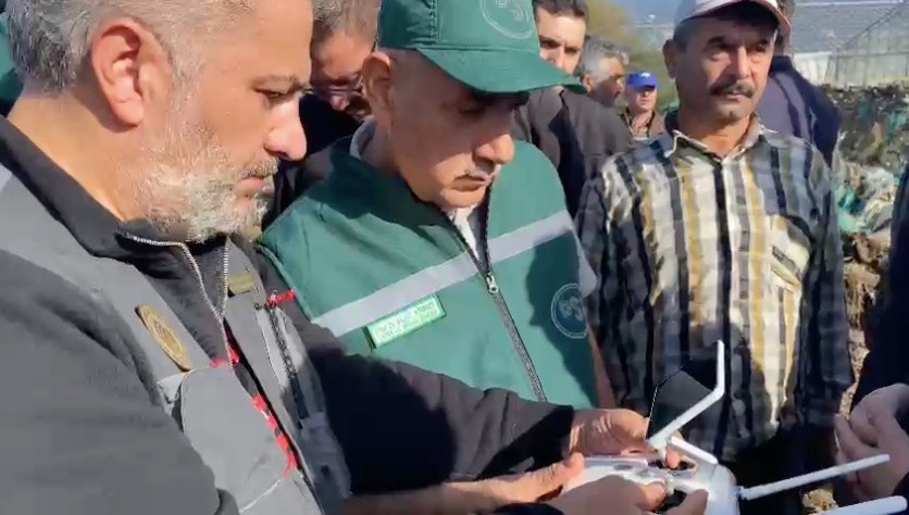 Bakan Kirişci, tarım arazilerinde