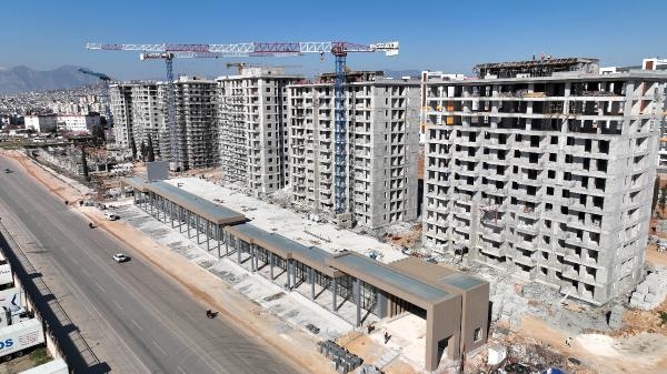 Güneş Mahallesi'nde 4 bloğun kaba inşaatı tamamlandı