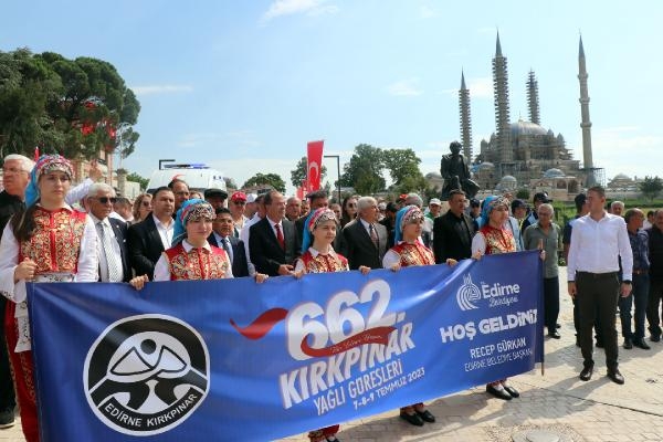 Kırkpınar'da geleneksel 'ağa karşılama' töreni yapıldı