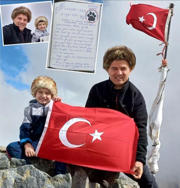 10 yaşındaki dağcı, profesör babasıyla birlikte 2'nci kez Kaçkar'a tırmandı