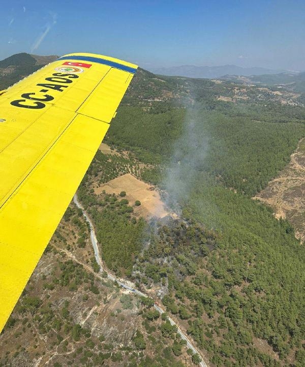 Muğla'da 1 hektar orman yandı