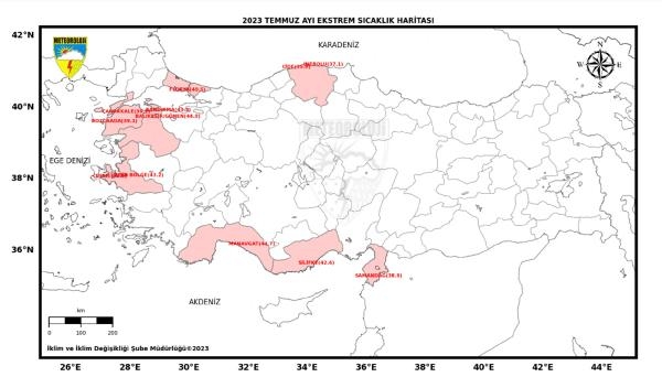 Son 53 yılın en sıcak 10'uncu temmuz ayı