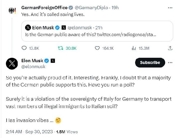 Almanya Dışişleri ile Elon Musk arasında 'mülteci' gerginliği