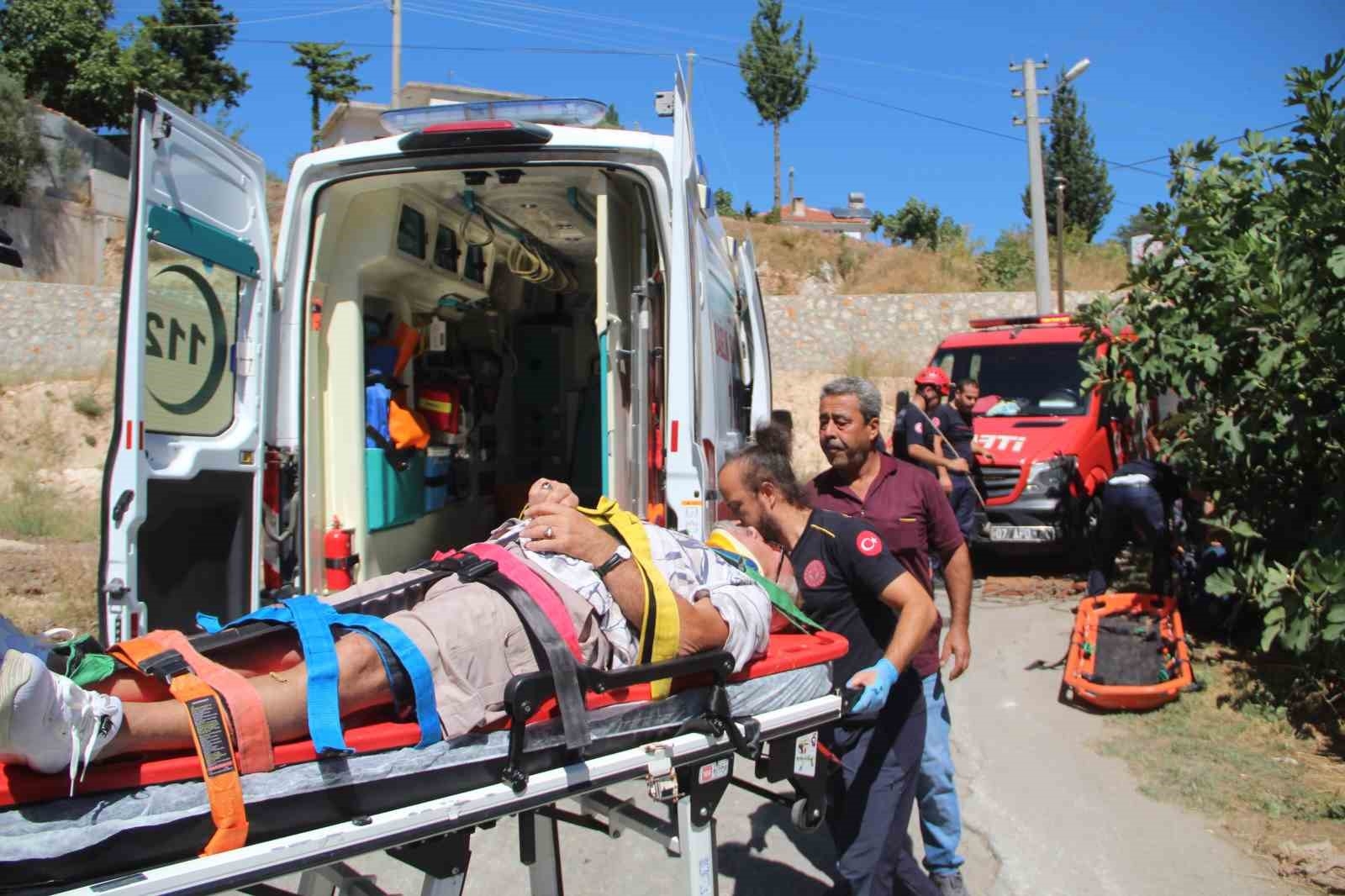 Dere yatağından yaralı kurtarma operasyonu