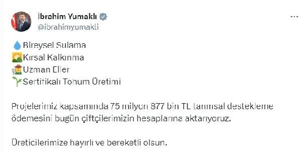 Çiftçiye destek geliyor