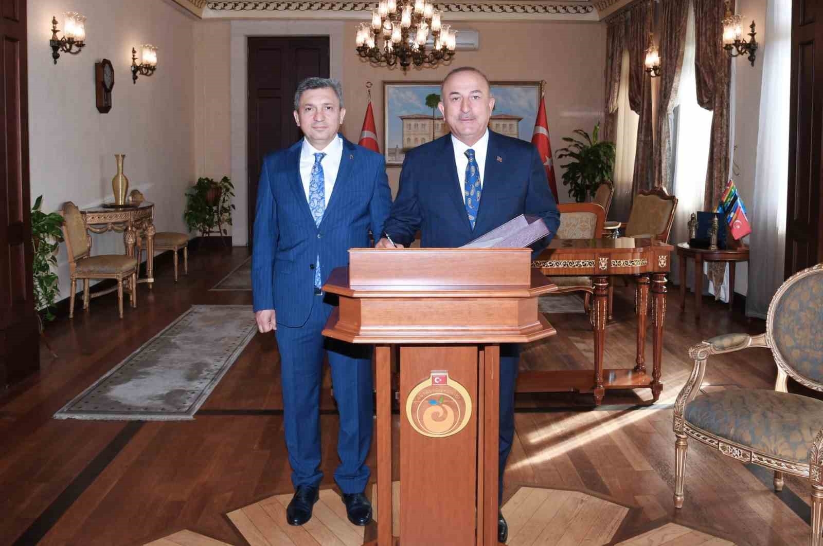 Vali Şahin, Çavuşoğlu'nu ağırladı
