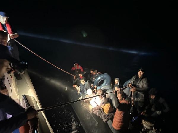 Bodrum'da 50 kaçak göçmen yakalandı, 5 kaçak göçmen kurtarıldı