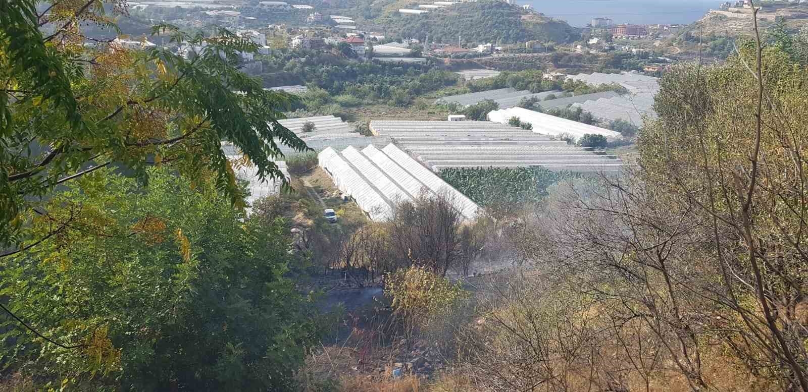 Yakılan sera atıkları yangına sebep oldu