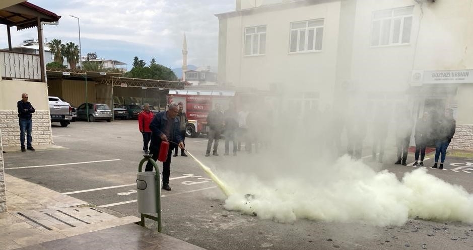 Bozyazı'da yangın tatbikatı yapıldı