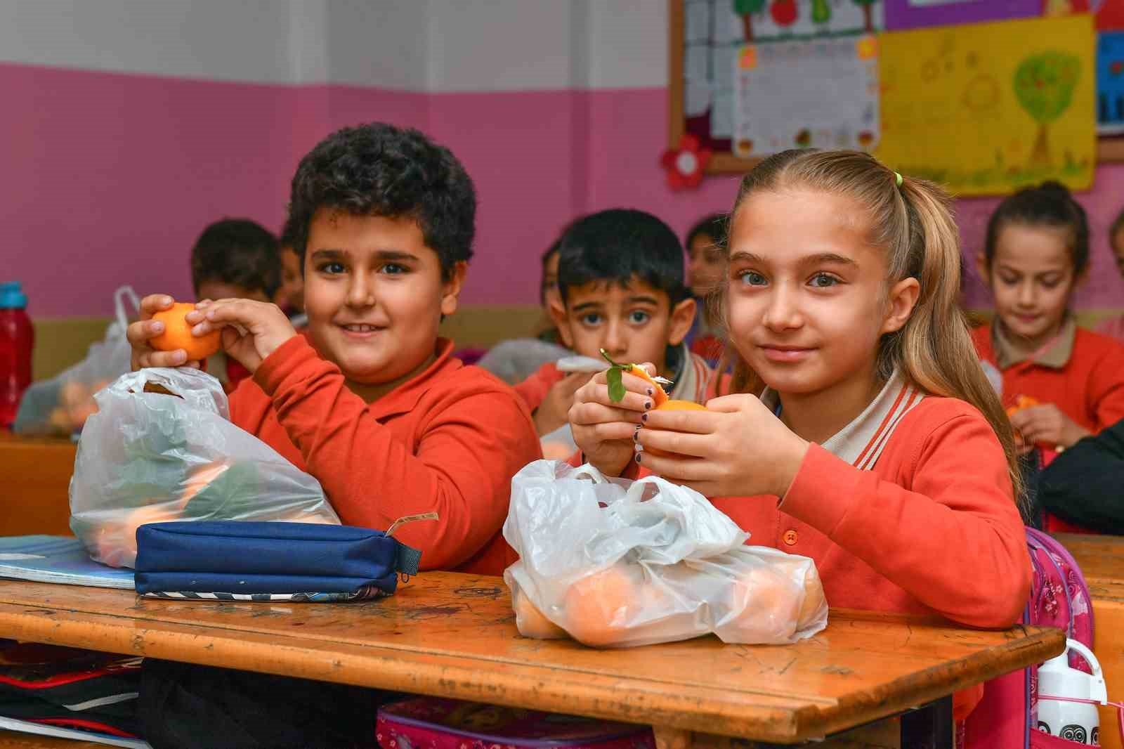 Mersin'deki okullardaki çocuklara 100 ton narenciye dağıtılacak