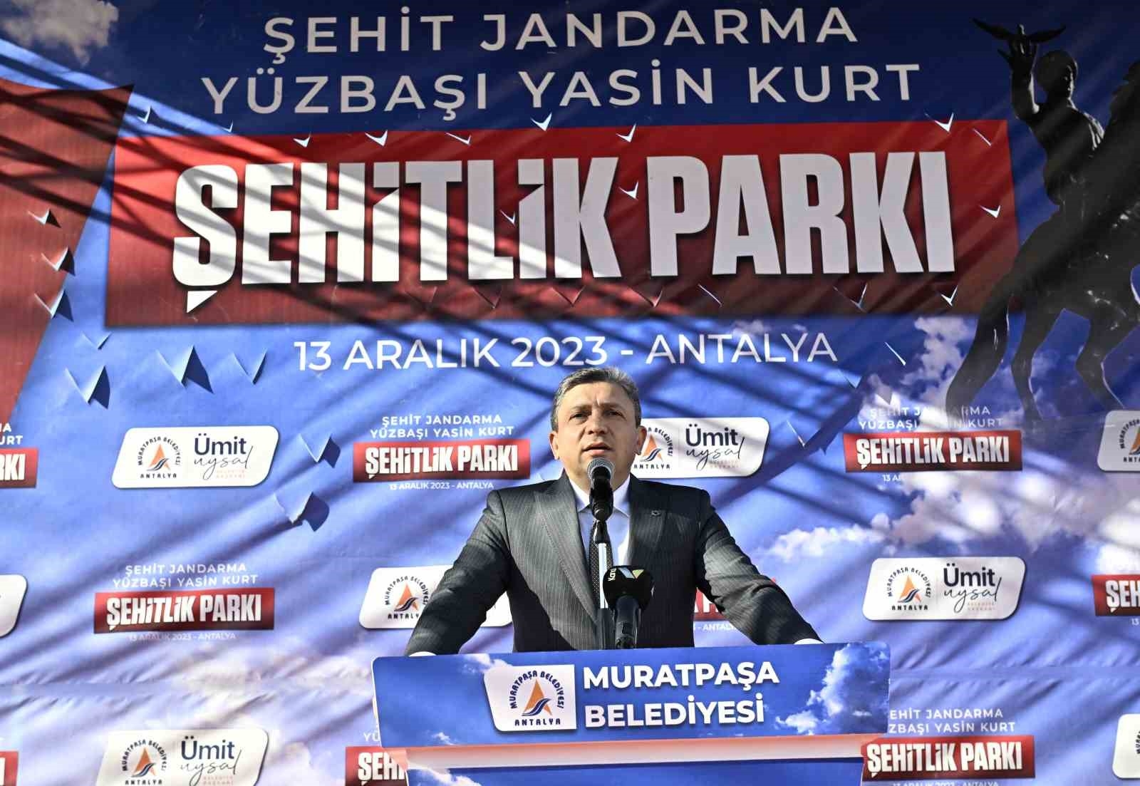 Muratpaşa'da Şehitlik Parkı törenle açıldı