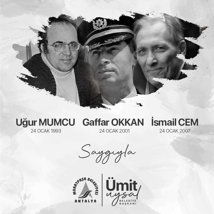 Uysal’dan üçlü anma mesajı