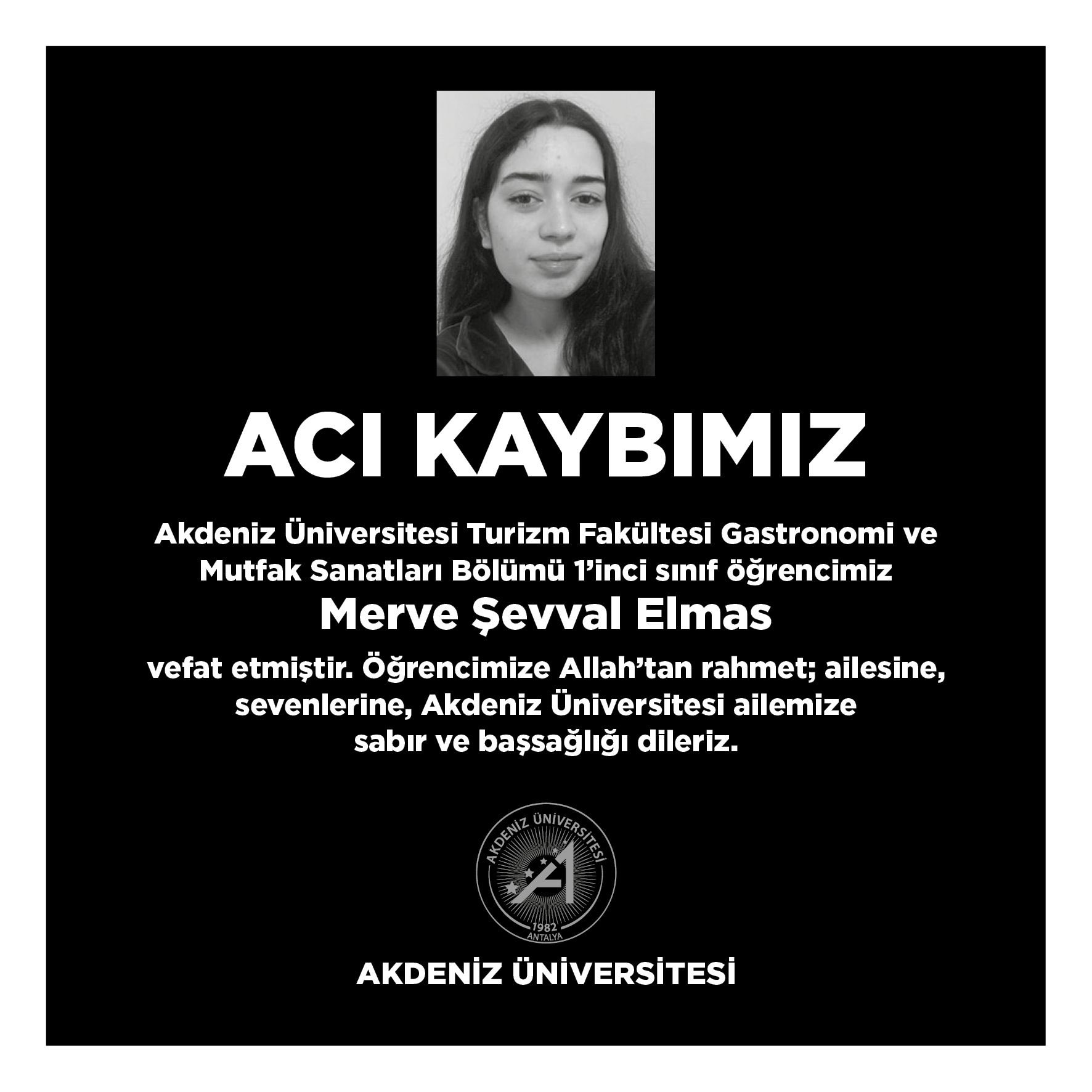 Özkan’dan Merve için başsağlığı
