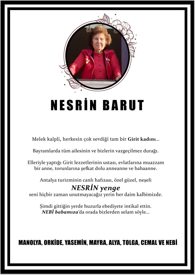 Nesrin Barut sevenlerini üzdü