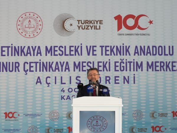 Bakan Tekin: Birçok çocuğumuz meslek liselerinden istihdam garantili mezun oluyor