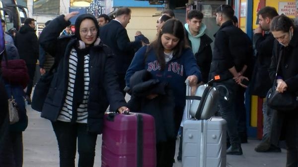 Otogarda yarıyıl tatili yoğunluğu 