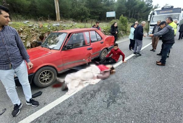 Otomobilini yol kenarına park eden sürücü ile arkadaşına kamyonet çarptı: 1 ölü, 1 yaralı