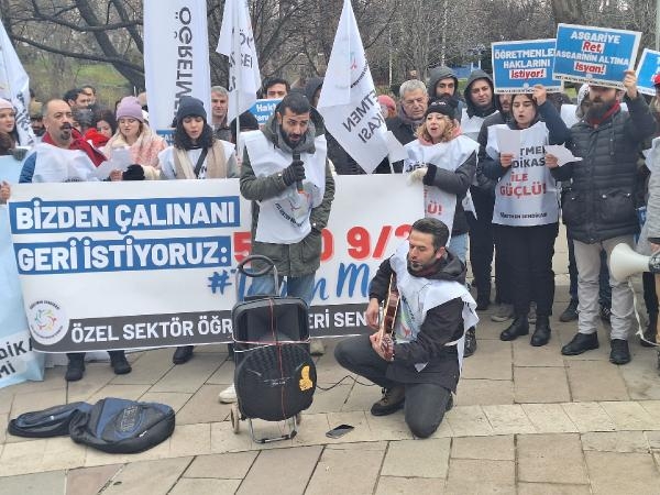 Özel sektör öğretmenleri TBMM'ye yürüdü 