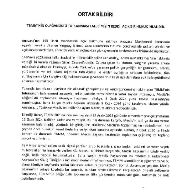 TBMM Başkanı Kurtulmuş, muhalefet partilerini kabul etti