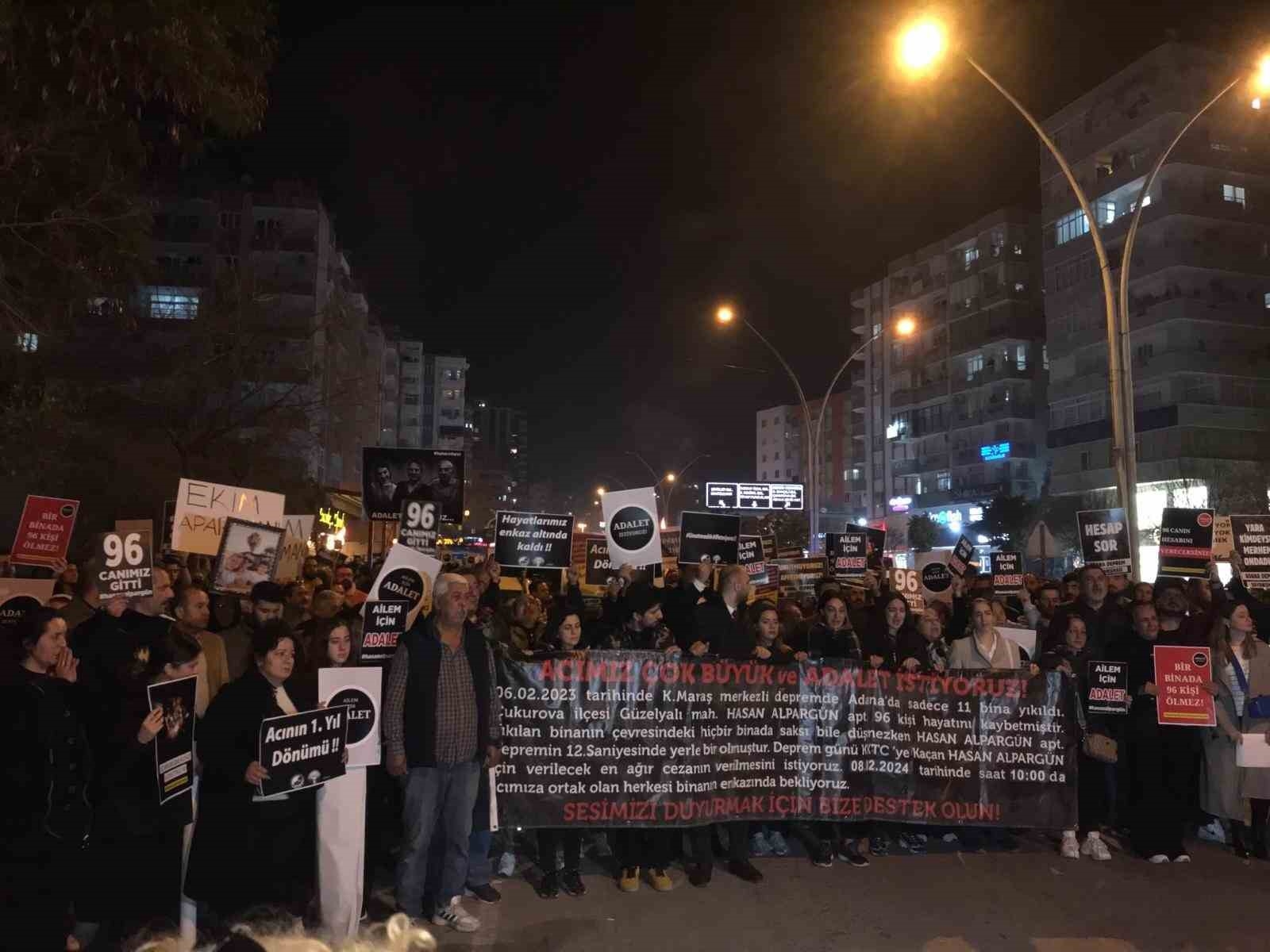 Alpargün Apartmanı'nda ölen 96 kişi için yürüyüş düzenlendi