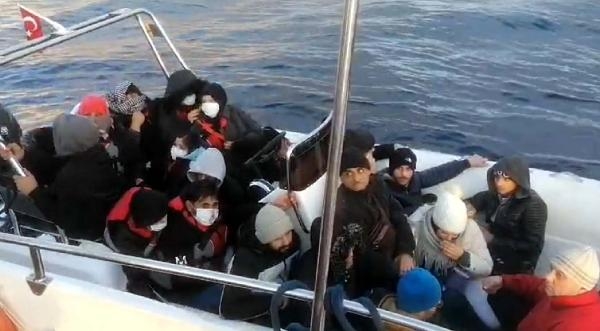 Bodrum'da 57 kaçak göçmen ile 2 organizatör yakalandı