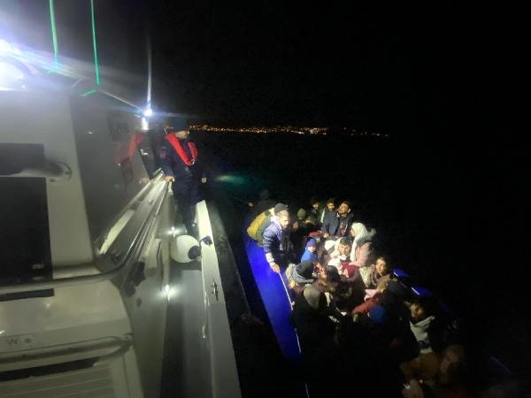 Bodrum'da 57 kaçak göçmen ile 2 organizatör yakalandı