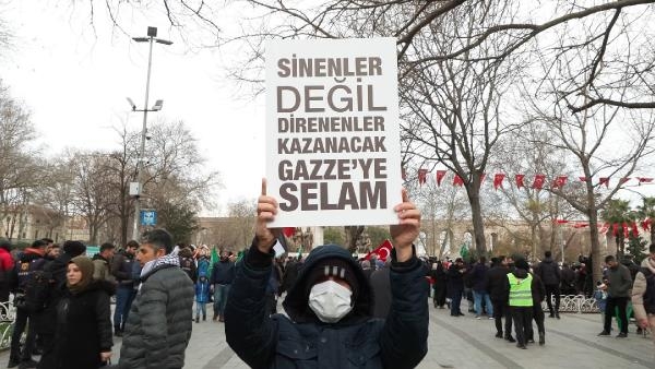 Filistin'e destek yürüyüşleri devam ediyor