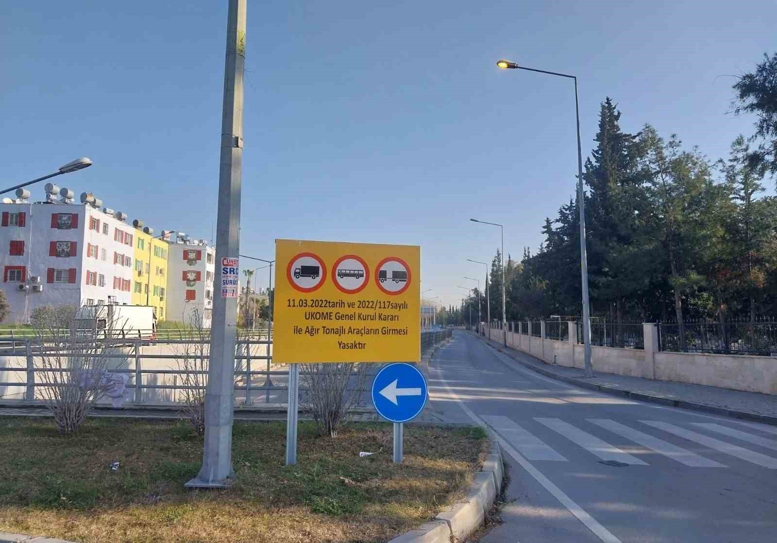 Mersin'de ağır tonajlı araçların güzergahları işaretlendi