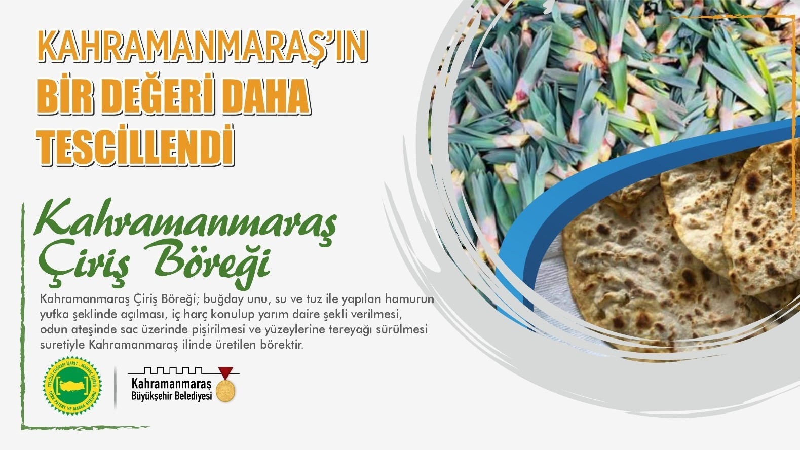Kahramanmaraş 'Çiriş Böreği' tescillendi