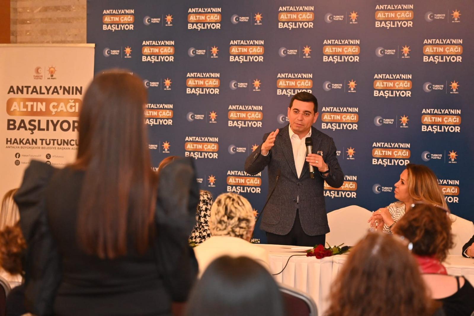 Tütüncü, iş kadınlarıyla bir araya geldi