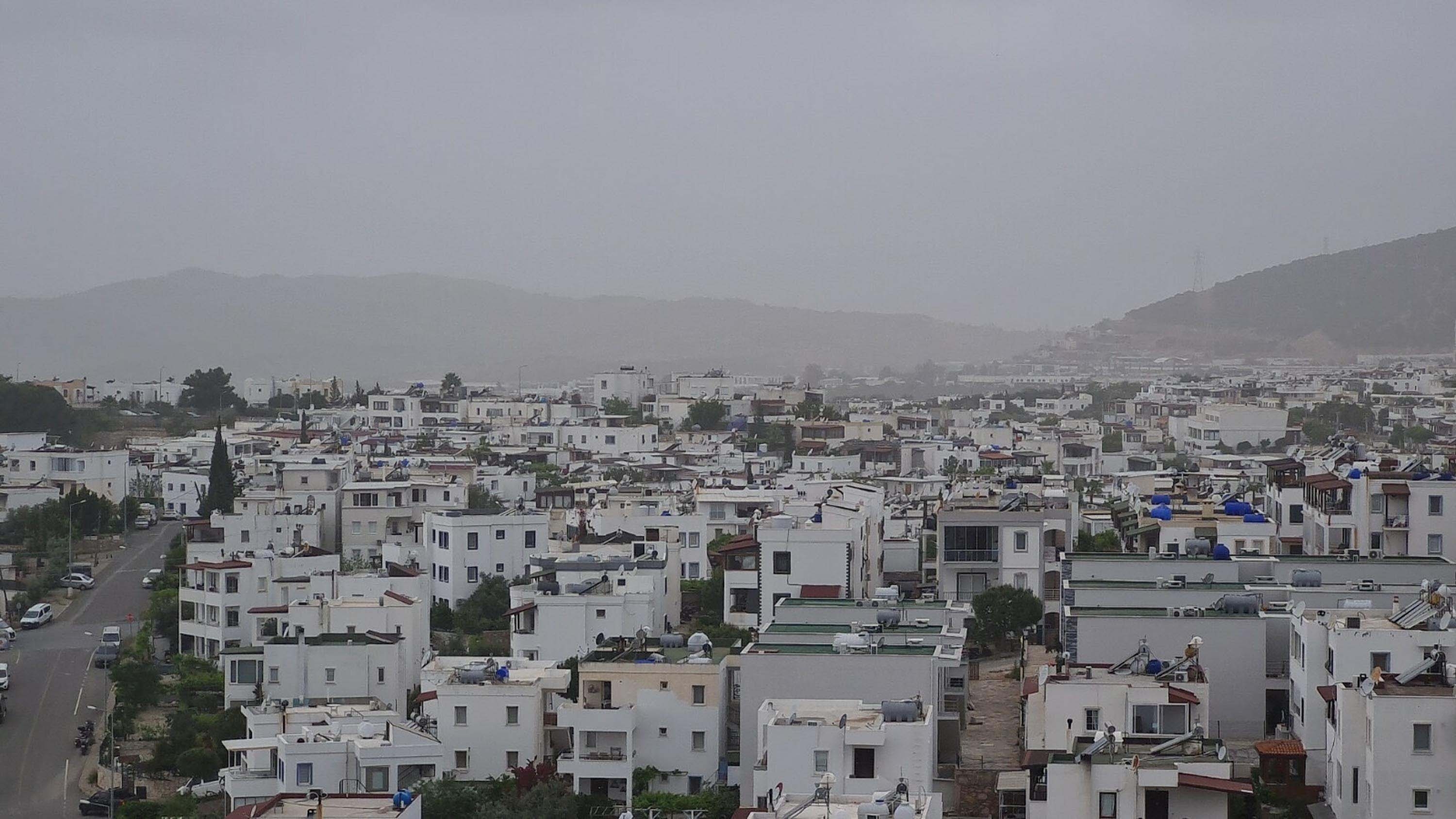 Bodrum'u toz tabakası kapladı