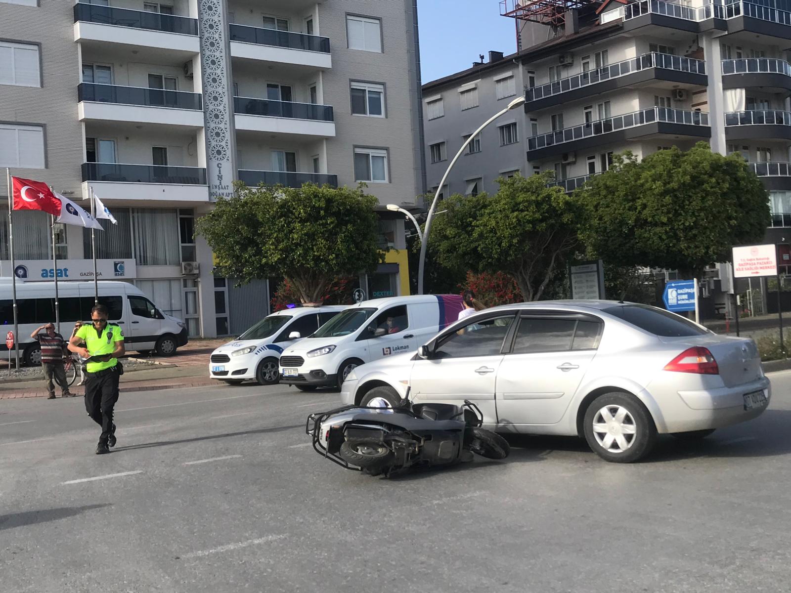 Gazipaşa'da kaza: 1 yaralı