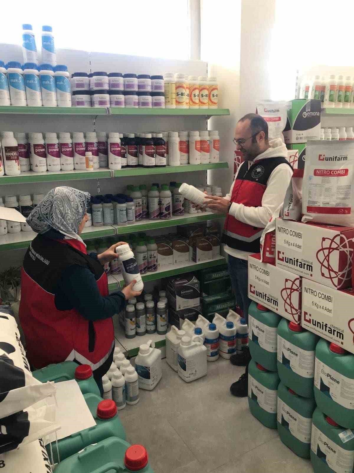 Gübre ve bitki koruma ürünleri bayileri denetlendi