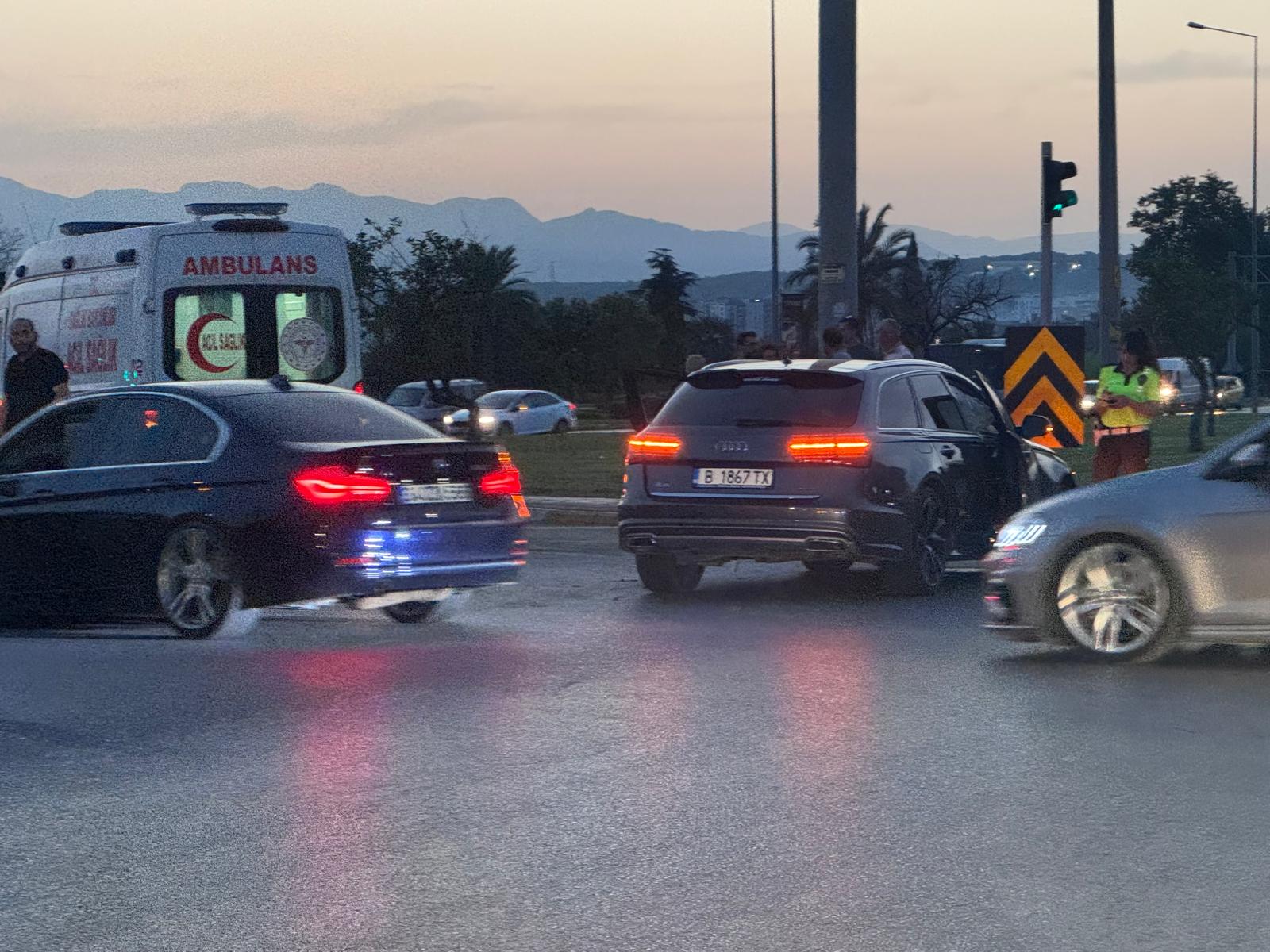 Gurbetçi sürücü kaza yaptı