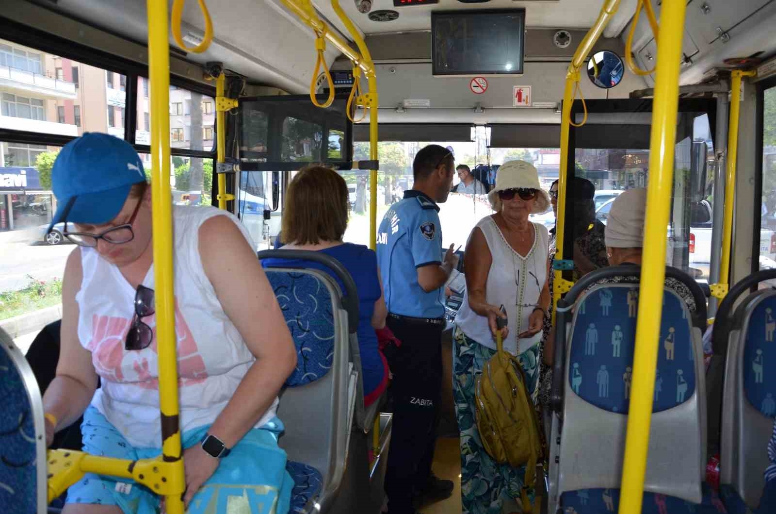 Alanya'da halk otobüsleri ve taksiler denetlendi