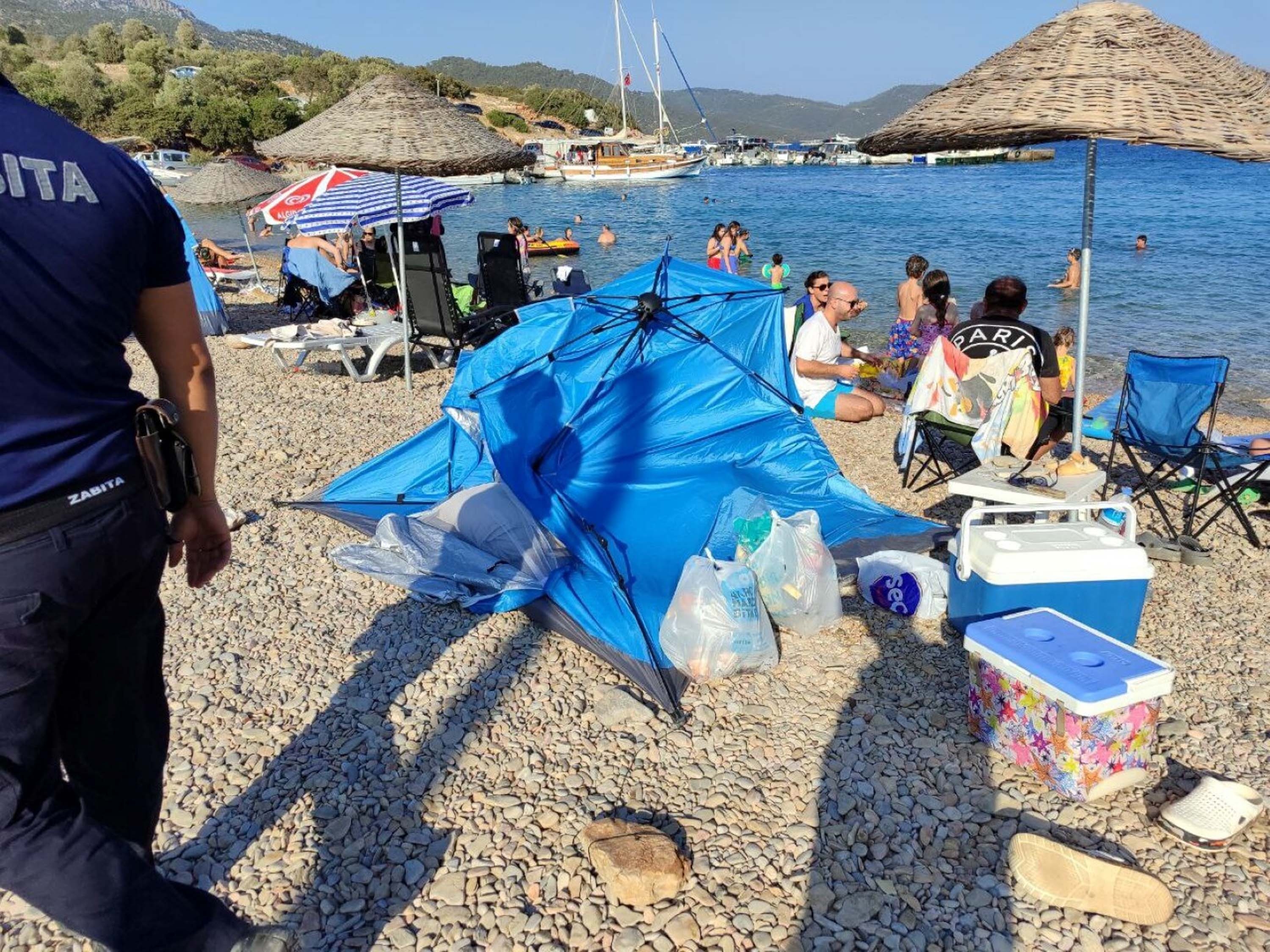 Bodrum'da karavan ve çadırlara yönelik denetim