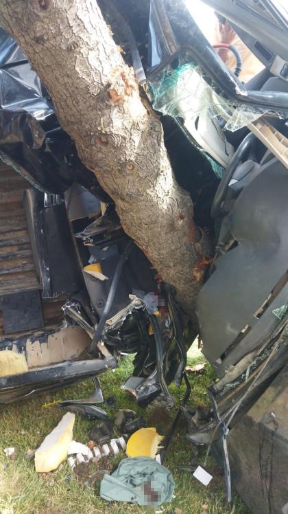 Isparta'da otomobil ağaca çarptı: 2 yaralı