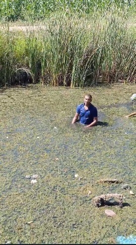 Jandarmadan kaçmak için bataklığa saklandı, kaçamadı