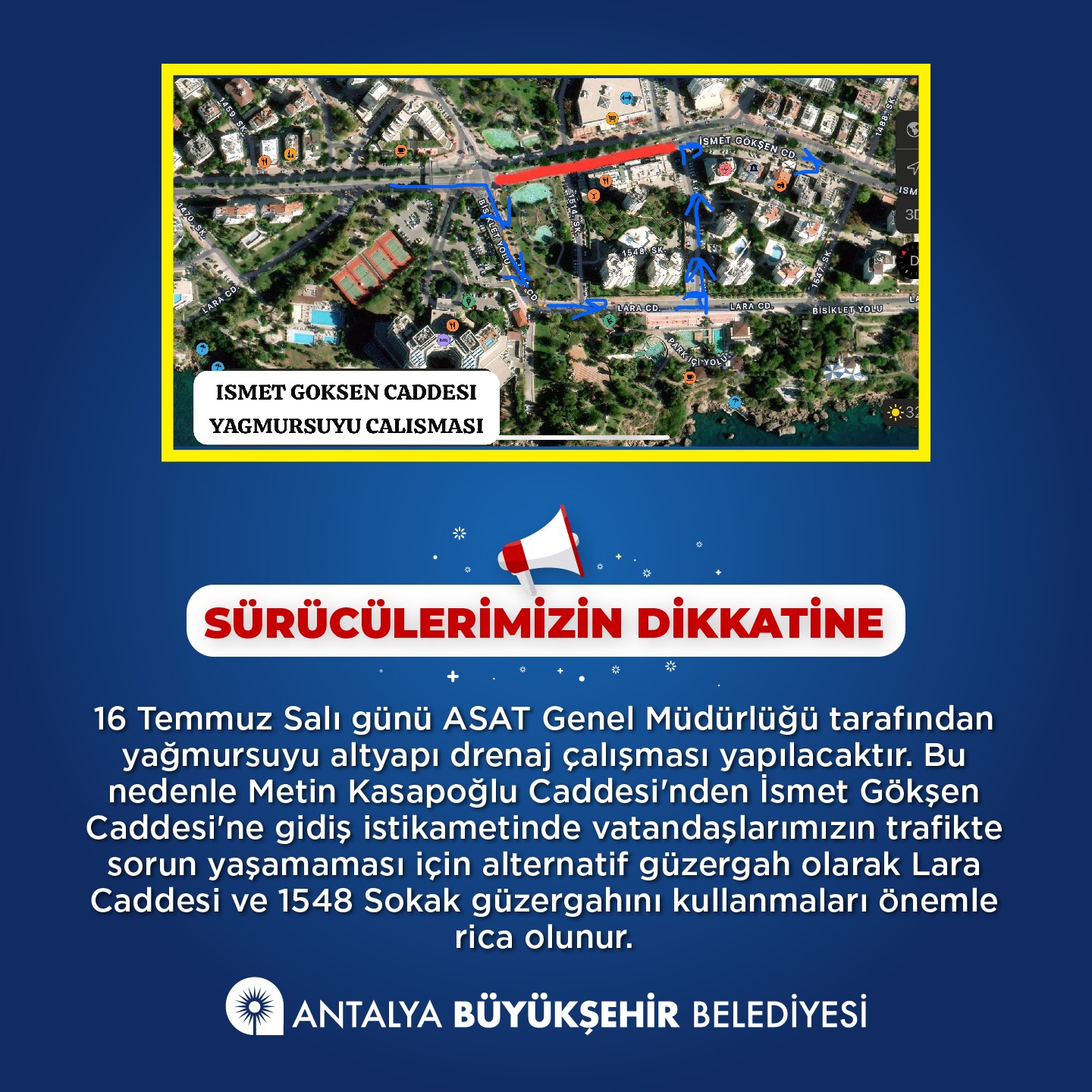 Kapalı yol uyarısı