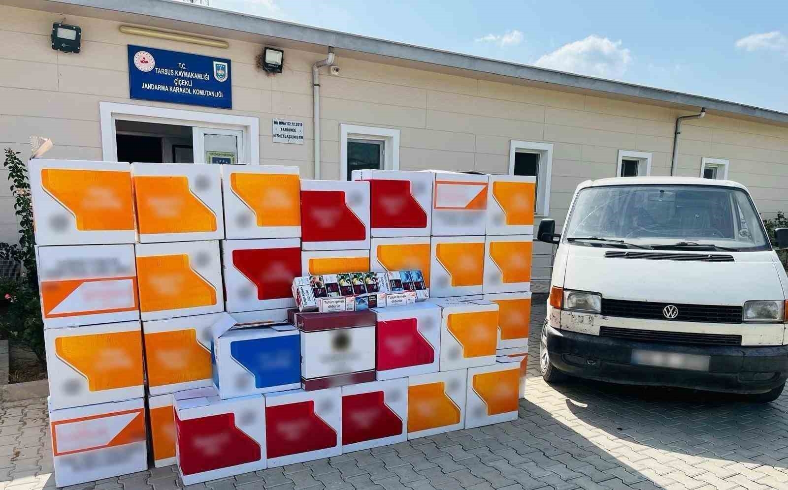 Mersin'de 1 milyon 120 bin adet kaçak makaron ele geçirildi