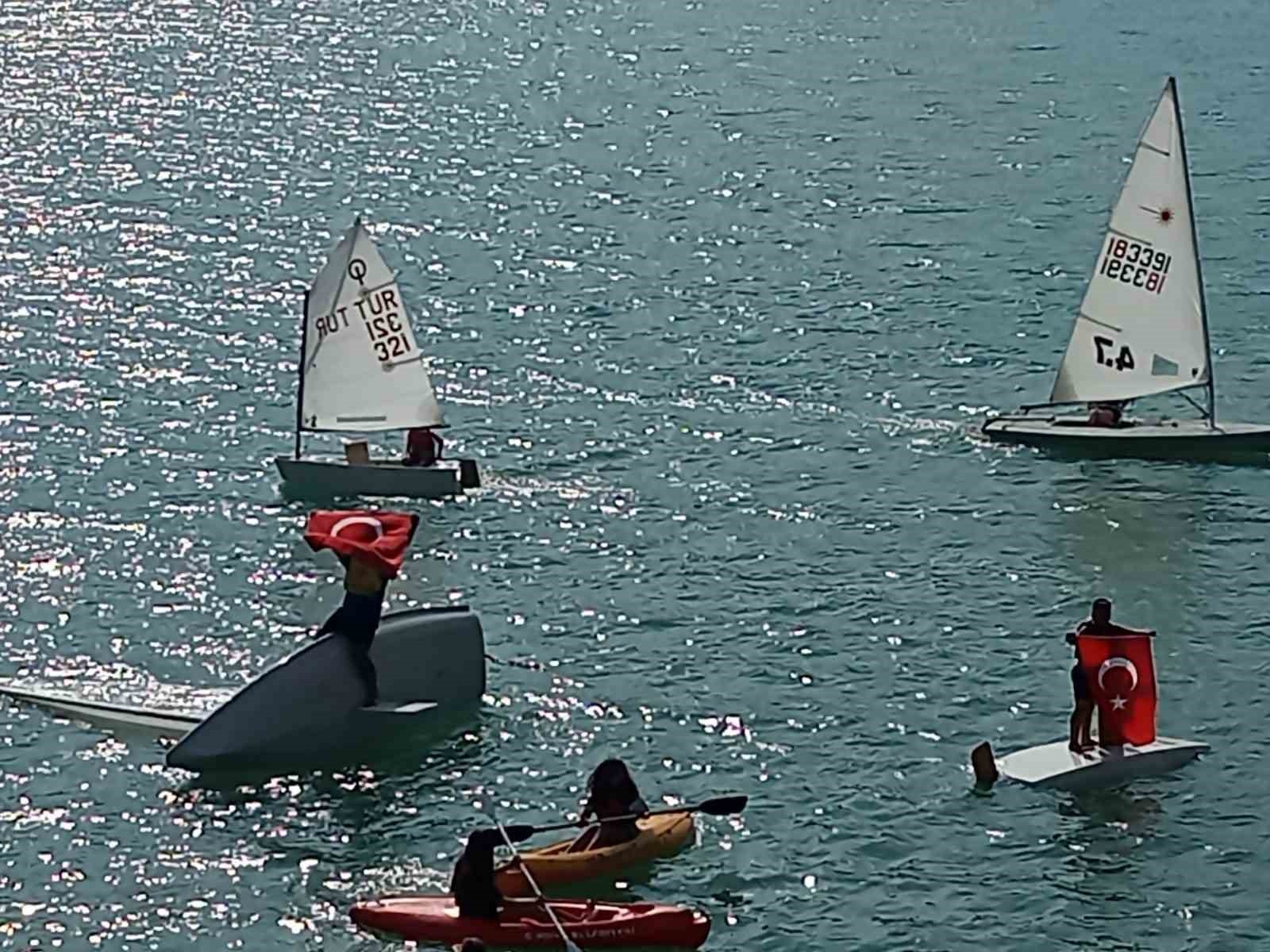 Sorkun Barajı'nda su sporları gösterisi büyük ilgi gördü