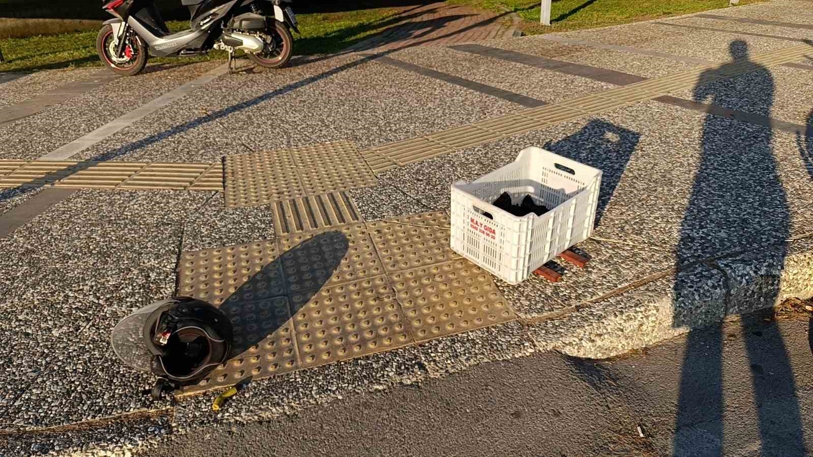 Yaralı motosiklet sürücüsü tedaviyi kabul etmedi