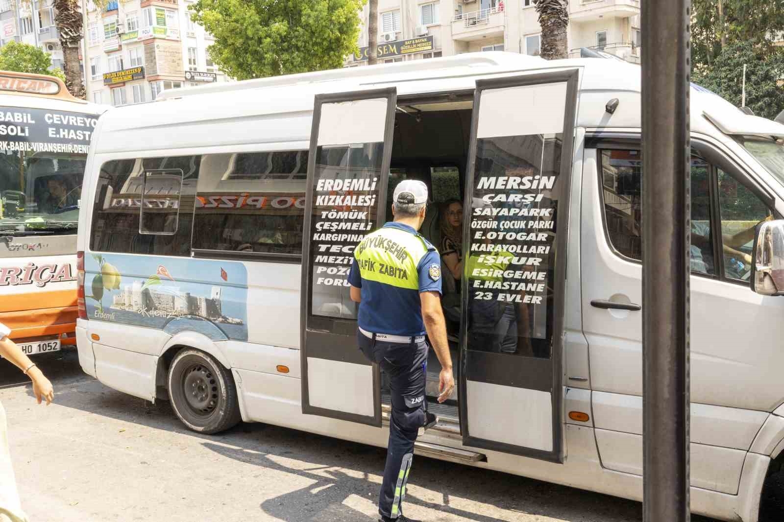 Mersin'de toplu taşıma araçlarına klima denetimi