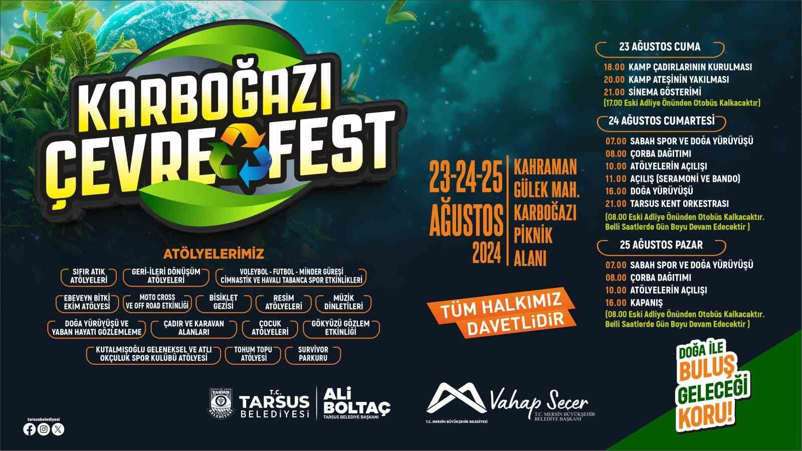 Tarsus'ta Karboğazı Çevre Festivali düzenleniyor
