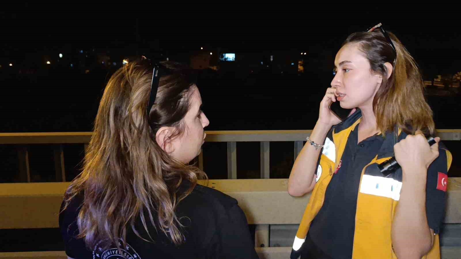 Akseki'ye giden ambulansın motorunda yangın çıktı