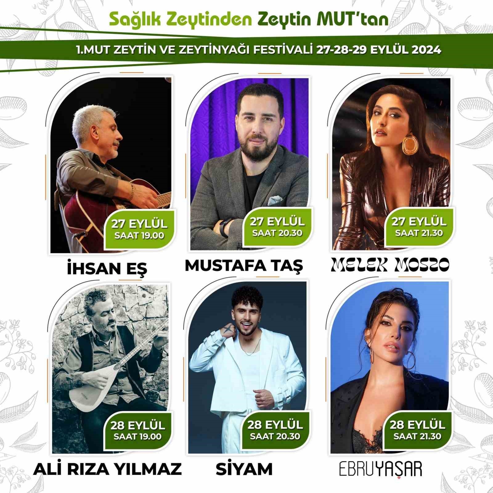 Mut Zeytin ve Zeytinyağı Festivali 27 Eylül'de başlıyor